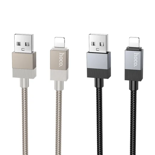 HOCO kábel USB A - Lightning 2,4A X110 fekete - 4