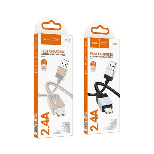 HOCO kábel USB A - Lightning 2,4A X110 1 m arany - 5