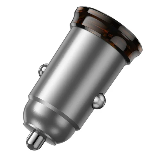 HOCO autós töltő USB A + Type C + Type C kábel PD QC3.0 43W NZ16A fémes szürke - 4