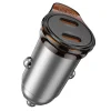 HOCO autós töltő 2 x Type C PD QC3.0 45W NZ16B fém szürke thumbnail