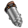 HOCO autós töltő 2 x Type C PD QC3.0 45W NZ16B fém szürke thumbnail