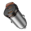 HOCO autós töltő 2 x Type C PD QC3.0 45W NZ16B fém szürke thumbnail