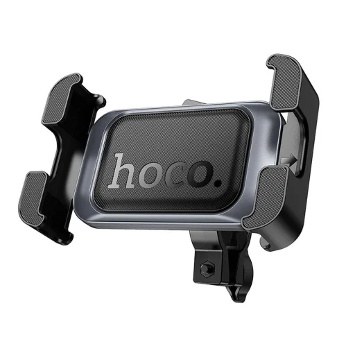 HOCO kerékpár/motorbicikli kormányra rögzíthető tartó H82 fekete fém szürke - 1