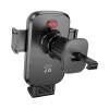 HOCO autós tartó szellőzőre H78 fekete fém szürke, thumbnail