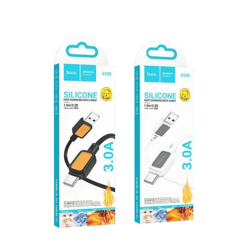 HOCO kábel USB A - Typ C 3A X108 1 m fehér - 5