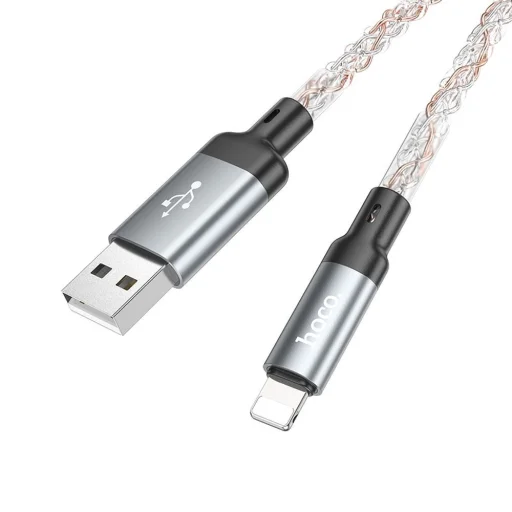 HOCO kábel USB A - Lightning 2,4A U112 1 m szürke - 3
