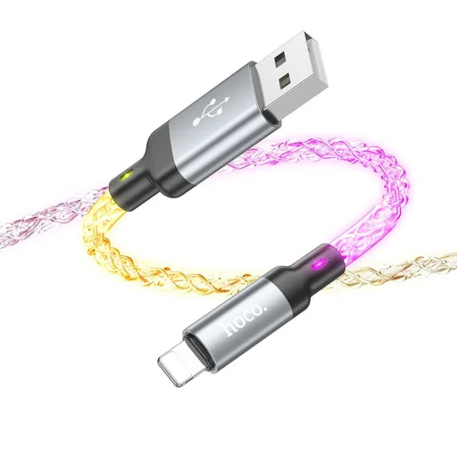 HOCO kábel USB A - Lightning 2,4A U112 1 m szürke - 4