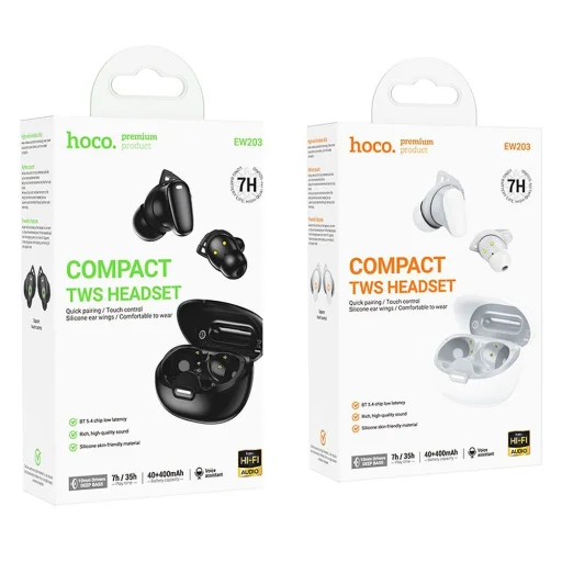 HOCO vezeték nélküli fülhallgató bluetooth TWS EW203 fehér - 5