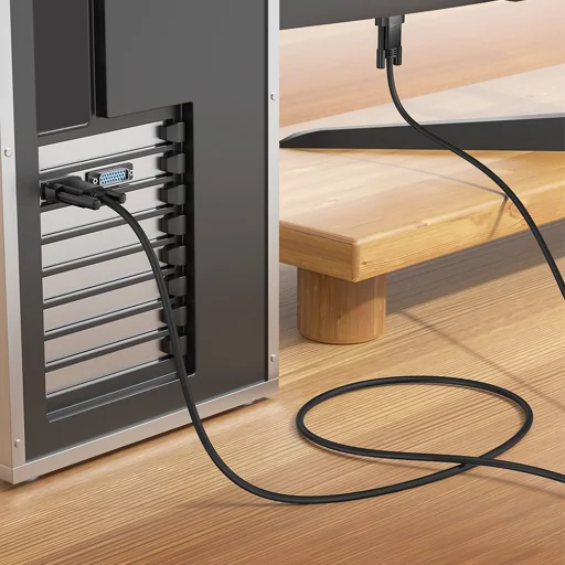 HOCO HDMI kábel (apa) VGA-hoz (apa) HD 1080p US12 2 m fekete - 7