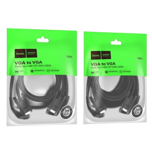 HOCO HDMI kábel (apa) VGA-hoz (apa) HD 1080p US12 2 m fekete - 10