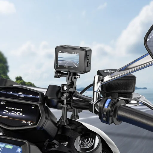 HOCO sportkamera dupla kijelzővel 1,3" + 2" 4K/30fps DV101 fekete - 7