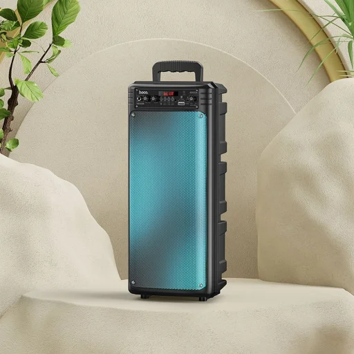 HOCO vezeték nélküli hangszóró bluetooth + vezetékes mikrofon BS52 fekete - 7