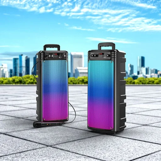 HOCO vezeték nélküli hangszóró bluetooth + vezetékes mikrofon BS52 fekete - 8