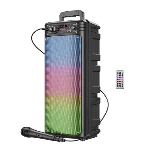 HOCO vezeték nélküli hangszóró bluetooth + vezetékes mikrofon BS52 fekete - 1