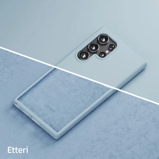 Samsung Galaxy S25 Ultra tok, Etteri szilikon világoskék tok - 19