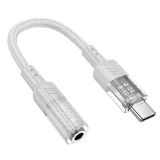 HOCO adapter AUX Type C 3,5 mm Jack-hoz LS37 0,15 m átlátszó szürke