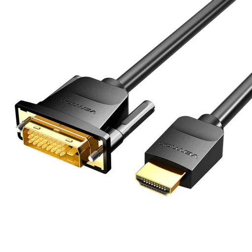 Vention HDMI to DVI (24+1) kábel ABFBJ 5m, 4K 60Hz/ 1080P 60Hz (Fekete) - 2