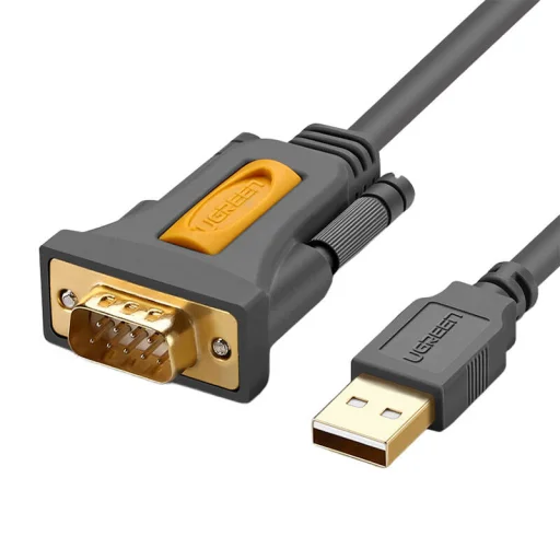 USB - DB9 RS-232 kábel Ugreen CR104, 2m (fekete) - 1