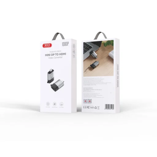 XO adapter GB015 mini Displayport - HDMI 4K szürke - 2
