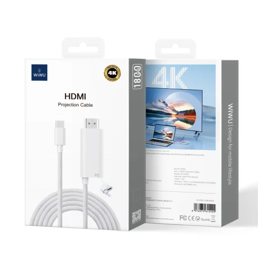 Wi-PS001 HDMI kábel Fehér - 5