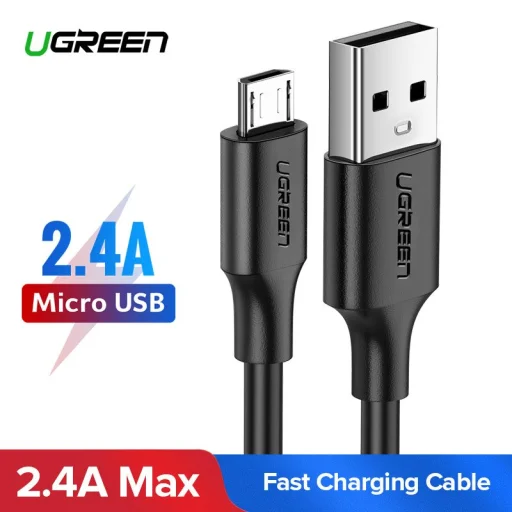 UGREEN USB-Micro USB kábel, QC 3.0, 2.4A, 1.5m (fehér) - 2