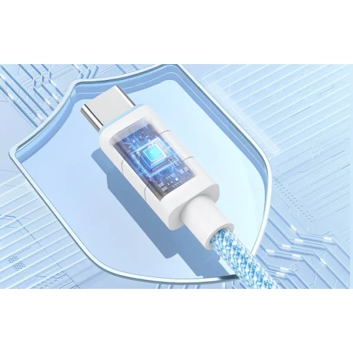 Kábel USB-C to USB-C Foneng XS02 60W, 1,2m (lila) - 4