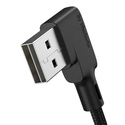 USB to Lightning kábel, Mcdodo CA-7300, derékszögű, 1.8m (fekete) - 2