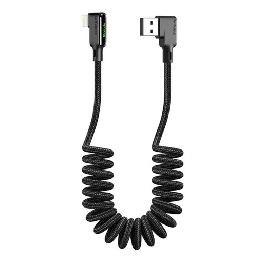 USB to Lightning kábel, Mcdodo CA-7300, derékszögű, 1.8m (fekete) - 1