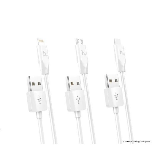 USB-A - Lightning kábel Hoco Rapid X1, 18W, 2.4A, 1m, fehér - 3