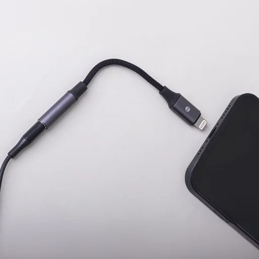 Forever adapter audio AJL-01 jack 3,5 mm - Lightning fekete - 4