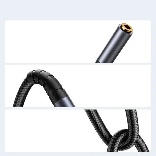 Joyroom sztereó audio kábel AUX 3.5 mm mini jack (férfi) - mini jack (női) 1.2 m fekete (SY-A09) - 7