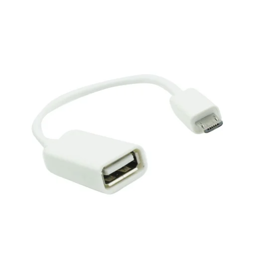 Adapter OTG USB A (női) - Micro USB (férfi) fehér - 1