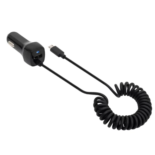 SAL SAU 24MU autós USB töltő 2in1, 2 készülék, USB, microUSB, 2,4 A összesen - 2