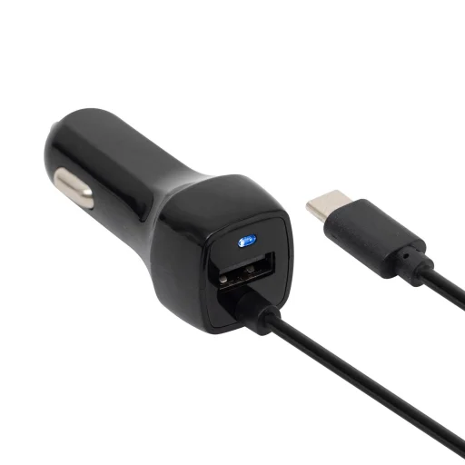 SAL SAU 24C autós USB töltő 2in1, 2 készülék, USB, USB-C, 2,4 A összesen - 1