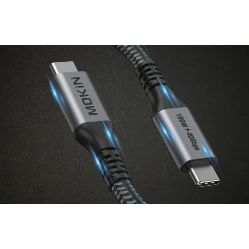 Cable USB-C MOKiN 1.2m 100W PD USB4 40Gbps (fekete) - 7