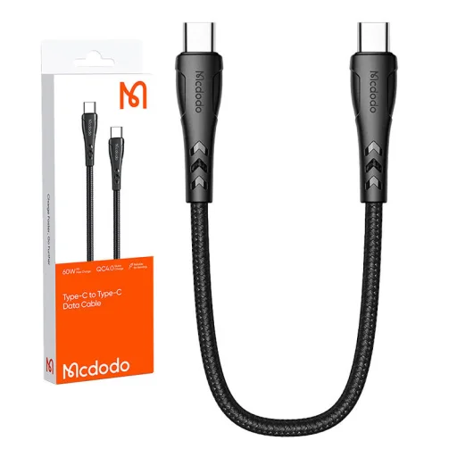 Mcdodo CA-7640 USB-C - USB-C kábel, PD 60W, 0,2 m (fekete) - 5