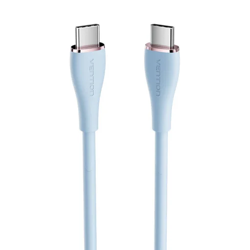 USB-C 2.0 to USB-C Kábel Vention TAWSG 1,5m, 100W PD, Kék Szilikon - 3