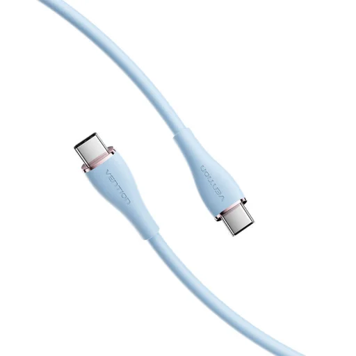 USB-C 2.0 to USB-C Kábel Vention TAWSG 1,5m, 100W PD, Kék Szilikon - 5