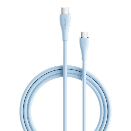 USB-C 2.0 to USB-C Kábel Vention TAWSG 1,5m, 100W PD, Kék Szilikon - 1