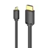 HDMI-D Male to HDMI-A Male Kábel Vention AGIBF 1m, 4K 60Hz (Fekete) thumbnail