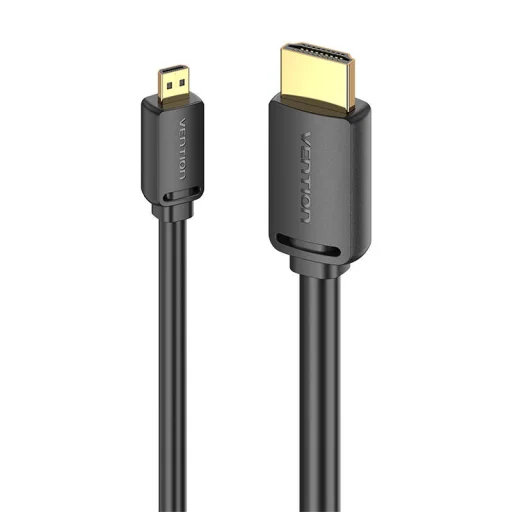 HDMI-D Male to HDMI-A Male Kábel Vention AGIBI 3m, 4K 60Hz (Fekete) - 2