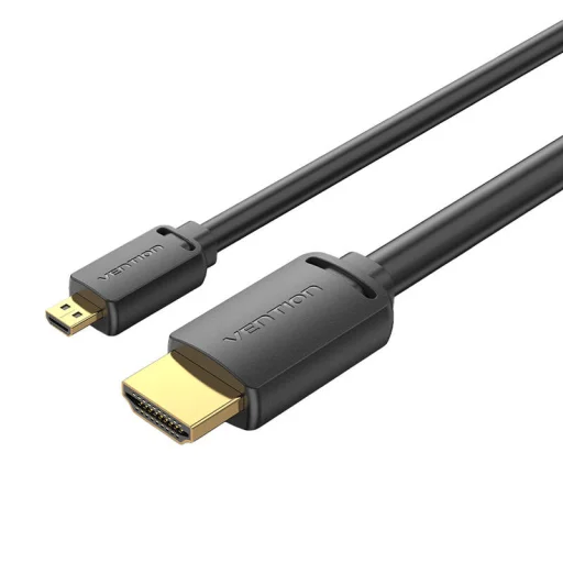 HDMI-D Male to HDMI-A Male Kábel Vention AGIBI 3m, 4K 60Hz (Fekete) - 4