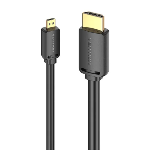 HDMI-D Male to HDMI-A Male Kábel Vention AGIBH 2m, 4K 60Hz (Fekete) - 2