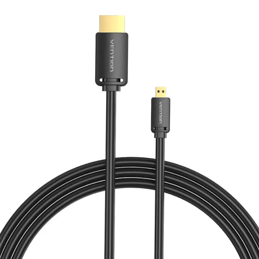 HDMI-D Male to HDMI-A Male Kábel Vention AGIBH 2m, 4K 60Hz (Fekete) - 1