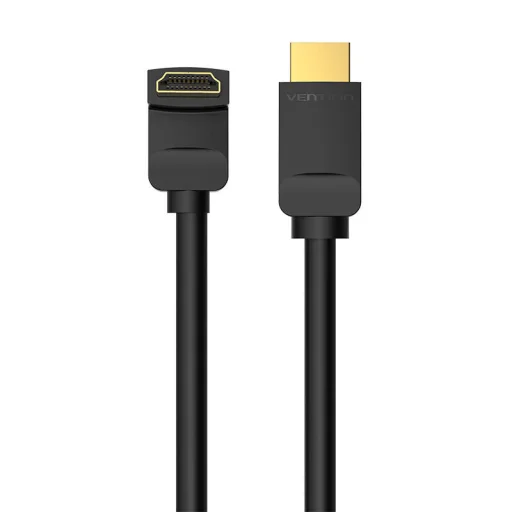 HDMI kábel 2.0 Vention AAQBH 2m, Derékszögű 270°, 4K 60Hz (fekete) - 1