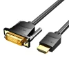 HDMI-DVI (24+1) kábel Vention ABFBH 2m, 4K 60Hz/ 1080P 60Hz (Fekete) thumbnail