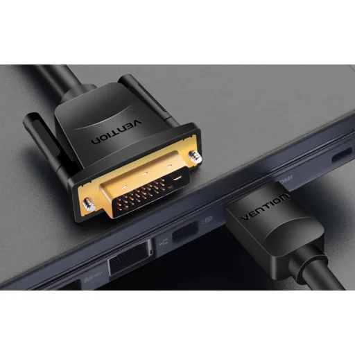 HDMI-DVI (24+1) kábel Vention ABFBH 2m, 4K 60Hz/ 1080P 60Hz (Fekete) - 3