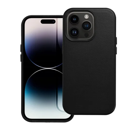 LEATHER MAG COVER tok Samsung Galaxy S25 Plus fekete - 1