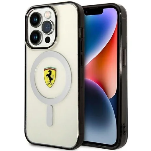 Ferrari FEHMP14XURKT iPhone 14 Pro Max 6.7" átlátszó kemény tok Outline Magsafe - 1