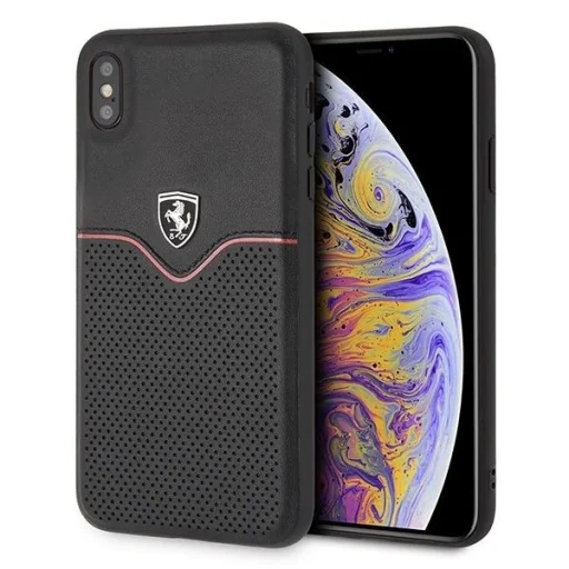 Ferrari Hardcase FEOVEHCI65BK iPhone Xs Max fekete/fekete Off Track Victory tok - 1